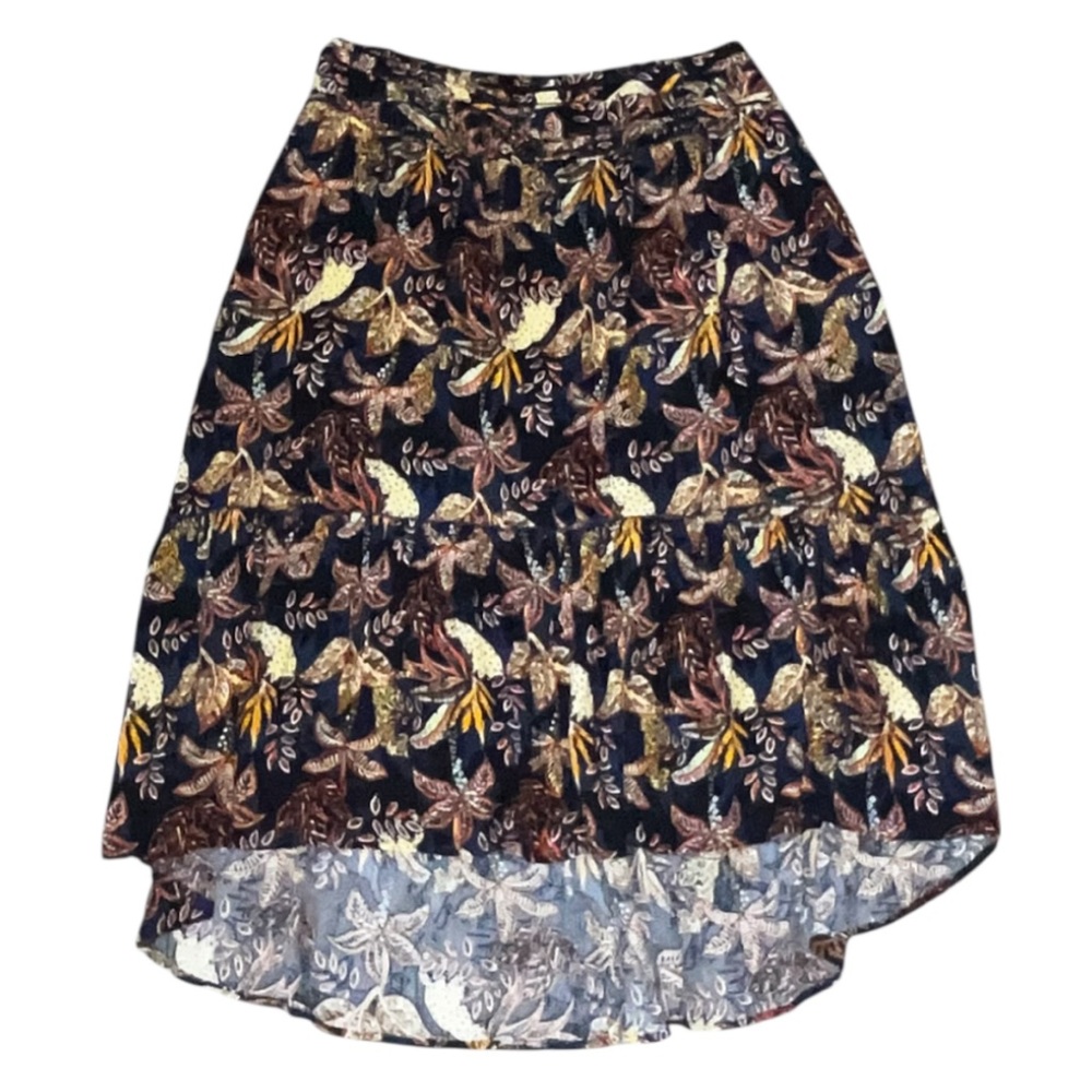 Democracy Womens Floral Patterned Women's Hi-Low Skirt NWT